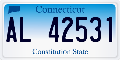 CT license plate AL42531