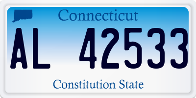 CT license plate AL42533