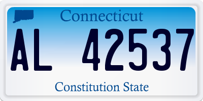 CT license plate AL42537