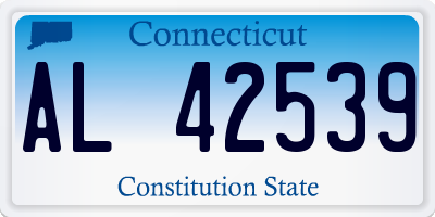 CT license plate AL42539