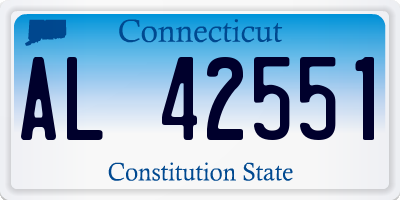 CT license plate AL42551