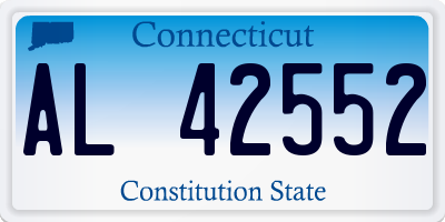 CT license plate AL42552