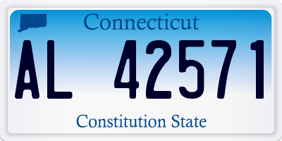 CT license plate AL42571