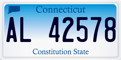 CT license plate AL42578