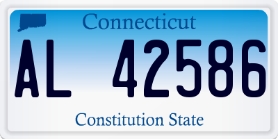 CT license plate AL42586