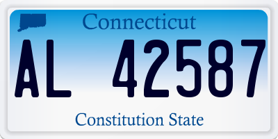 CT license plate AL42587