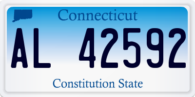 CT license plate AL42592