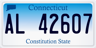 CT license plate AL42607