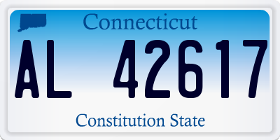 CT license plate AL42617