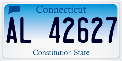 CT license plate AL42627