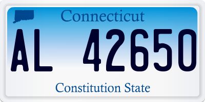 CT license plate AL42650