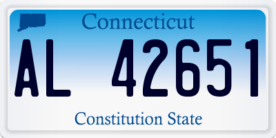 CT license plate AL42651