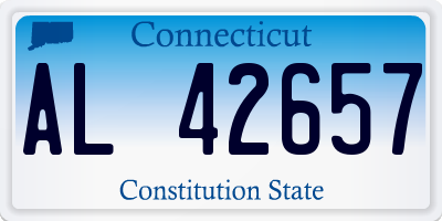CT license plate AL42657