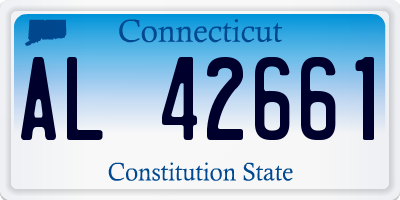 CT license plate AL42661