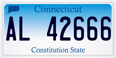 CT license plate AL42666