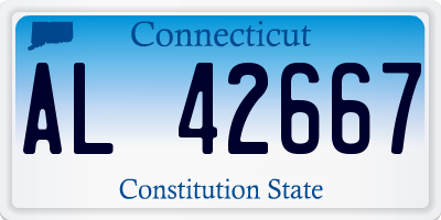 CT license plate AL42667