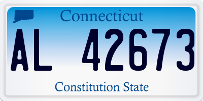 CT license plate AL42673