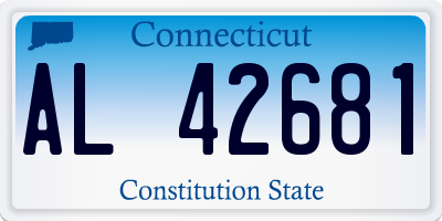 CT license plate AL42681