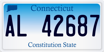 CT license plate AL42687