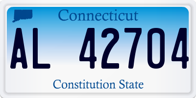 CT license plate AL42704