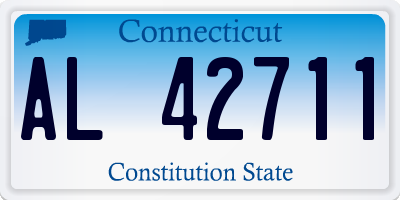 CT license plate AL42711