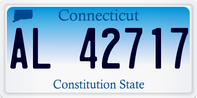 CT license plate AL42717
