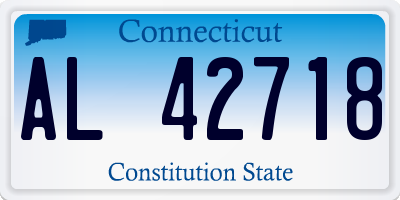 CT license plate AL42718