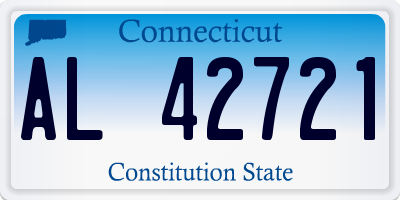CT license plate AL42721