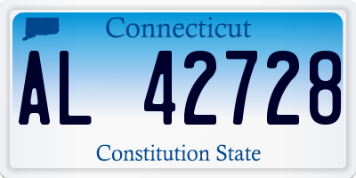 CT license plate AL42728