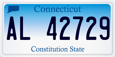 CT license plate AL42729
