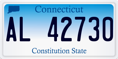 CT license plate AL42730