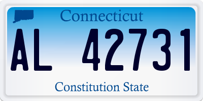 CT license plate AL42731
