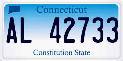 CT license plate AL42733