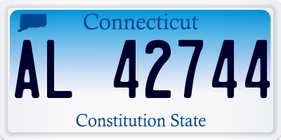 CT license plate AL42744