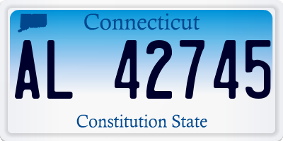 CT license plate AL42745