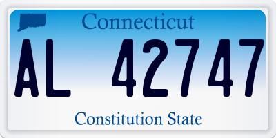 CT license plate AL42747