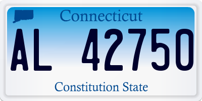 CT license plate AL42750