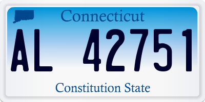 CT license plate AL42751
