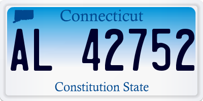 CT license plate AL42752