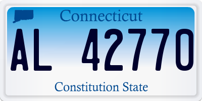 CT license plate AL42770