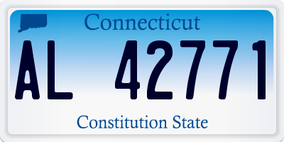 CT license plate AL42771