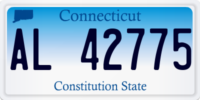 CT license plate AL42775