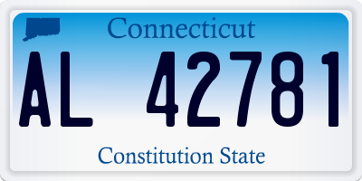 CT license plate AL42781