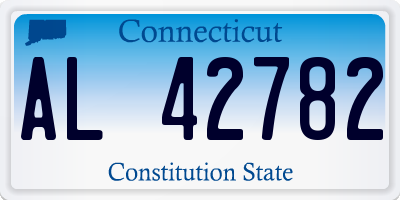CT license plate AL42782