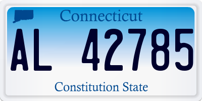CT license plate AL42785