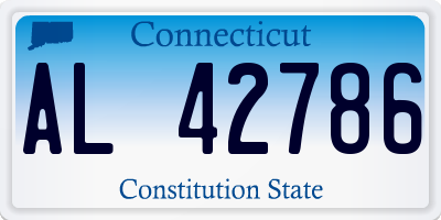 CT license plate AL42786