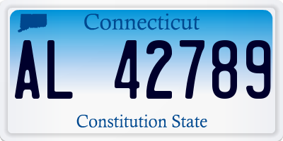 CT license plate AL42789