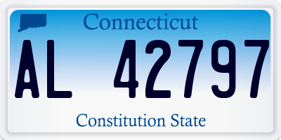CT license plate AL42797