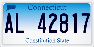 CT license plate AL42817