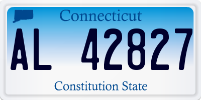 CT license plate AL42827